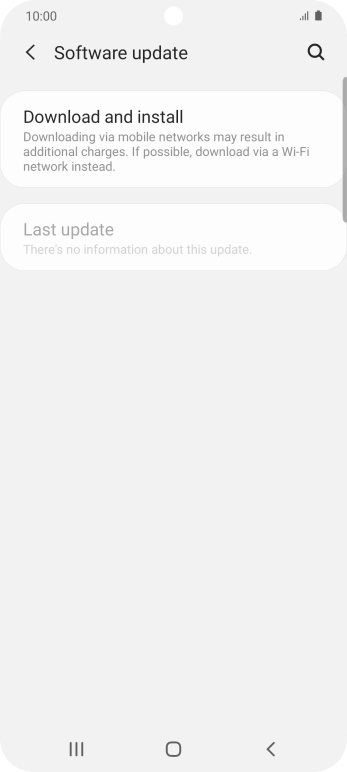 Press Download and install. If a new software version is available, it's displayed. Follow the instructions on the screen to update the phone software.
