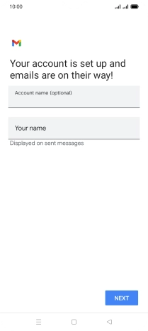 Press the field below 'Account name (optional)' and key in the required name.
