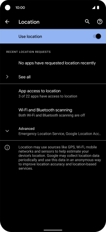 Press App access to location.