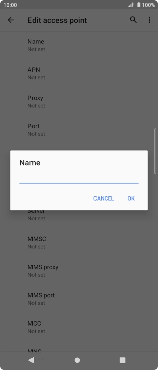Key in O2 UK Internet and press OK.