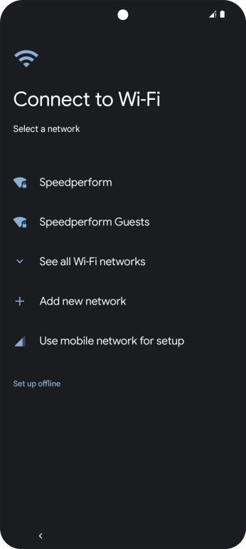 Press the required WiFi network.