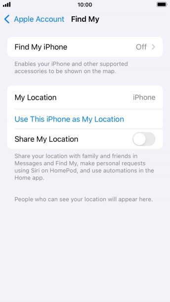 Press Find My iPhone.