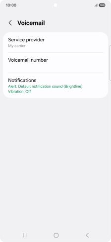 Press Voicemail number.