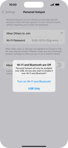 If WiFi is turned off, press Turn on Wi-Fi and Bluetooth.