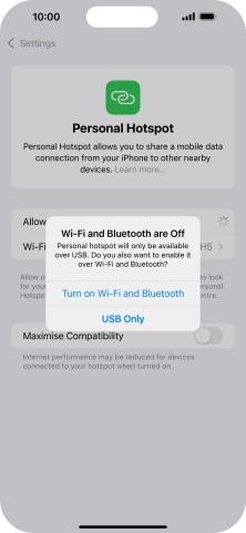If WiFi is turned off, press Turn on Wi-Fi and Bluetooth.
