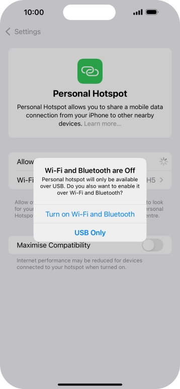 If WiFi is turned off, press Turn on Wi-Fi and Bluetooth.