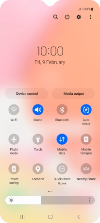 Press the settings icon.