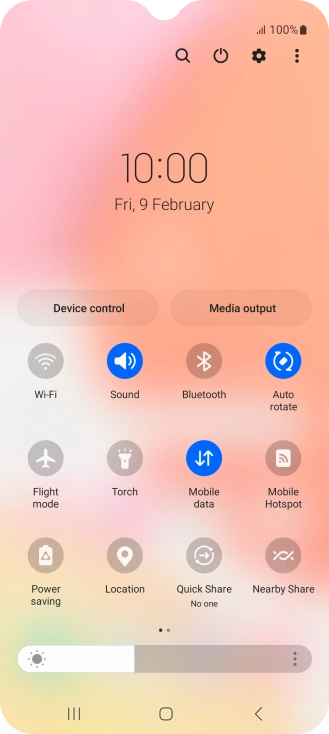 Press the settings icon.