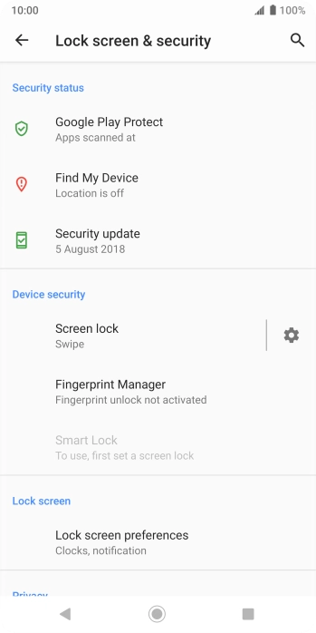 Press Fingerprint Manager.