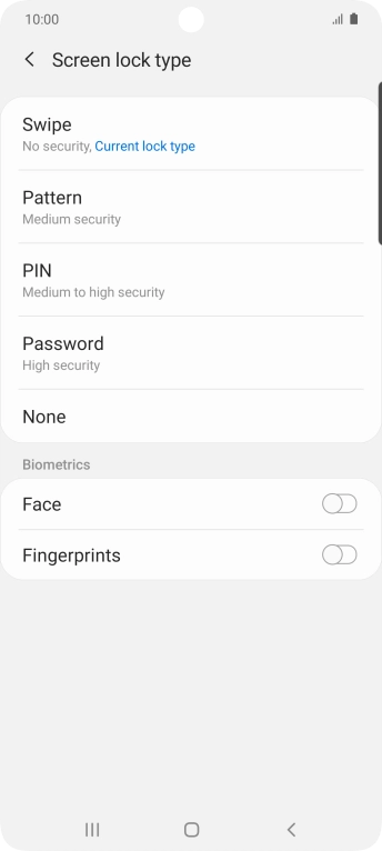 Press Fingerprints.