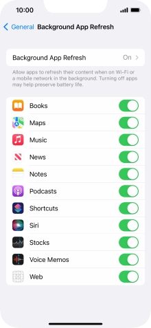 Press Background App Refresh.