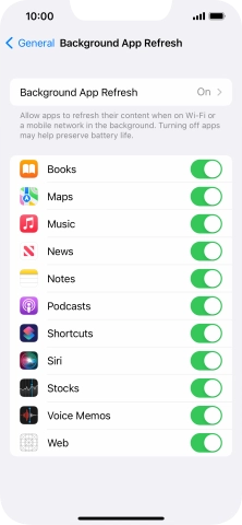 Press Background App Refresh.