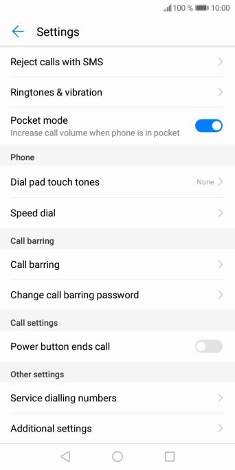 Press Additional settings.