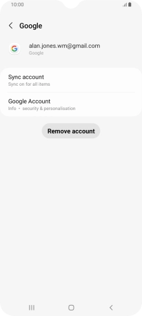 Press Sync account.
