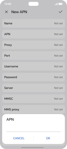 Key in wap.o2.co.uk and press OK.