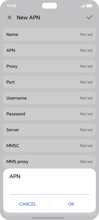 Key in wap.o2.co.uk and press OK.