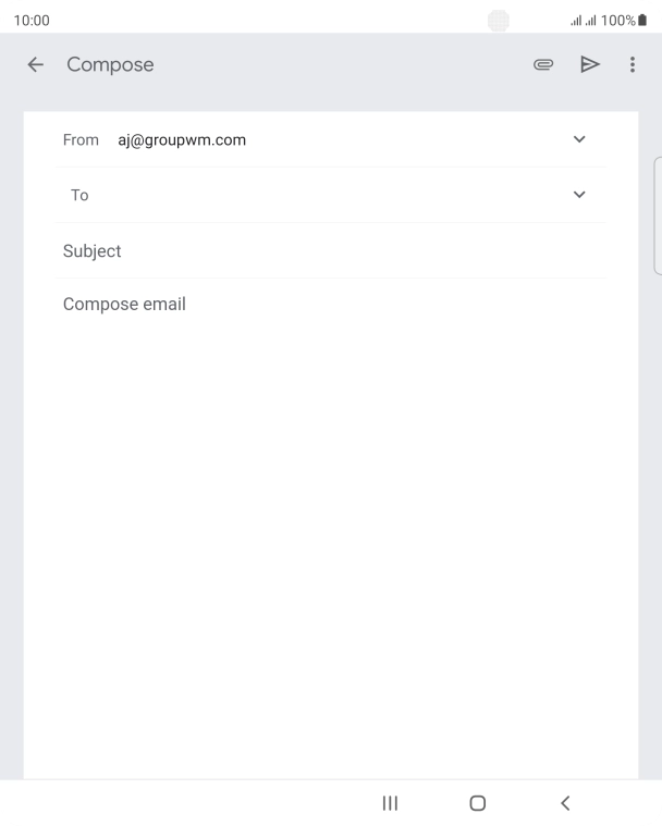 Press the field next to 'To' and key in the first letters of the recipient's name. Press the field next to 'To' and key in the first letters of the recipient's name.