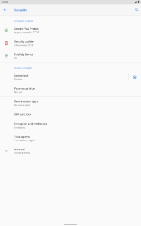 Press Screen lock and key in the current lock code.