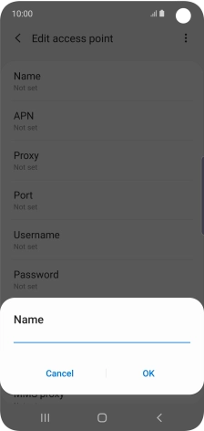 Key in O2 UK MMS and press OK.