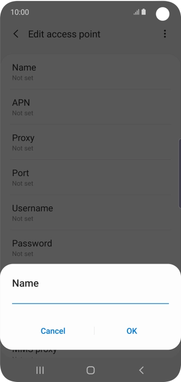Key in O2 UK MMS and press OK.