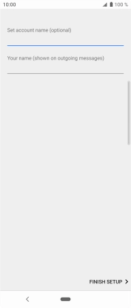 Press the field below 'Set account name (optional)' and key in the required name.