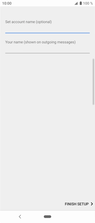 Press the field below 'Set account name (optional)' and key in the required name.