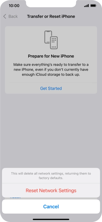 Press Reset Network Settings.