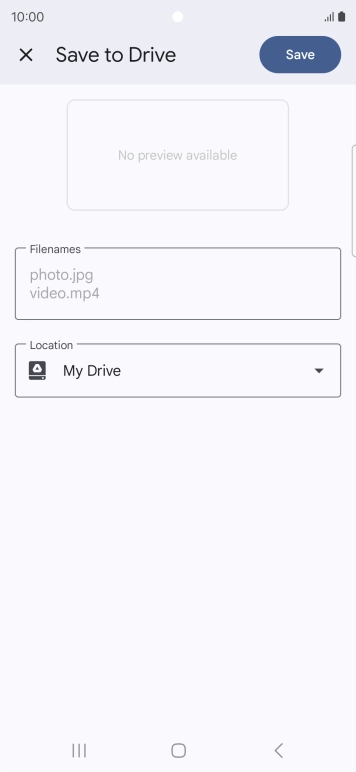 Press the field below 'Location' and go to the required folder.