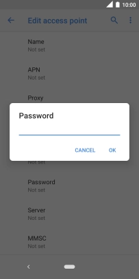 Key in p and press OK.