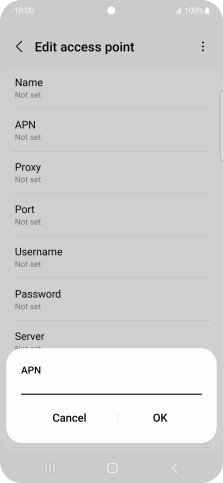 Key in wap.o2.co.uk and press OK.
