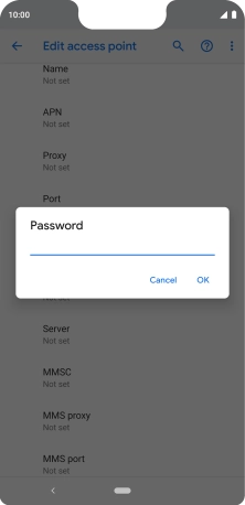 Key in p and press OK.