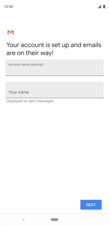 Press the field below 'Account name (optional)' and key in the required name.