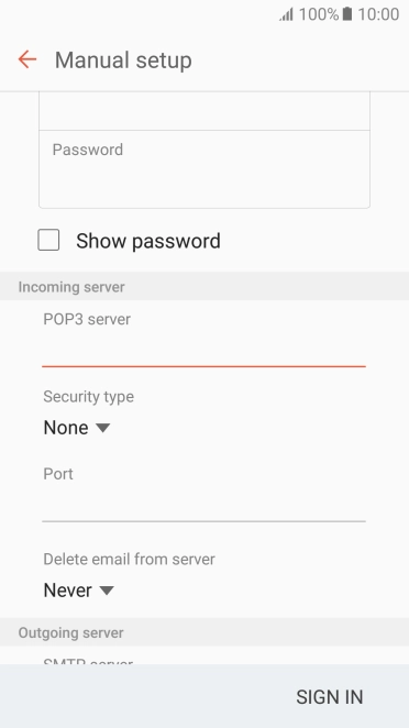 Press the drop down list below 'Security type'.