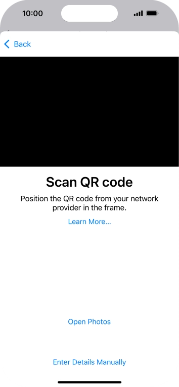 Place the QR code you've received inside the phone camera frame to scan the code.