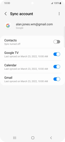Press the indicator next to 'Contacts' to turn on the function.