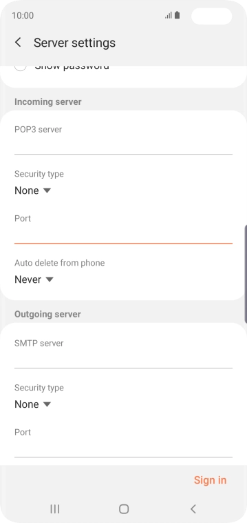 Press the drop down list below 'Auto delete from phone'. Press the drop down list below 'Auto delete from phone'.