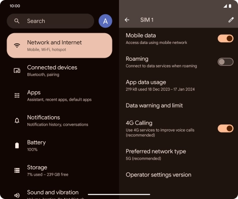 Press App data usage.