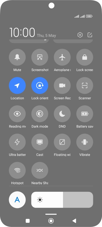 Press the sound mode icon to turn the function on or off.