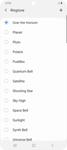 Press the add ring tone icon.