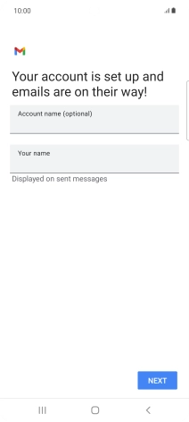 Press the field below 'Account name (optional)' and key in the required name.