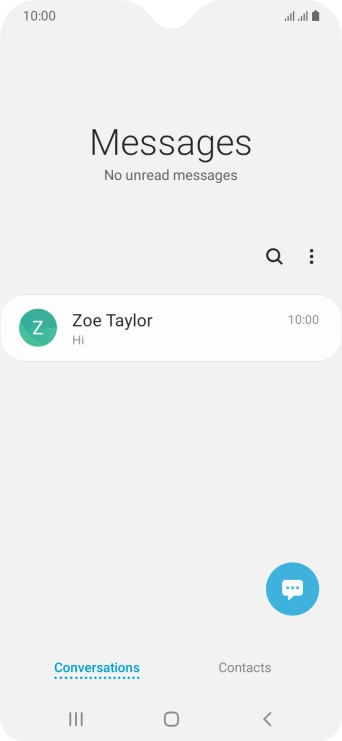 Press the new message icon. Press the new message icon.