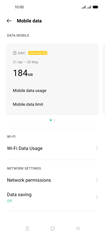 The total data usage is displayed.