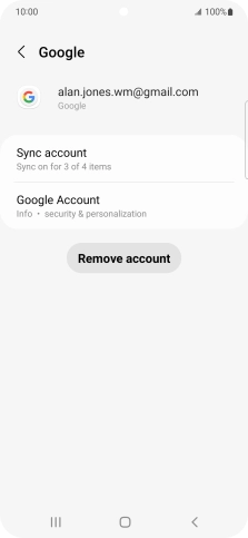 Press Sync account.