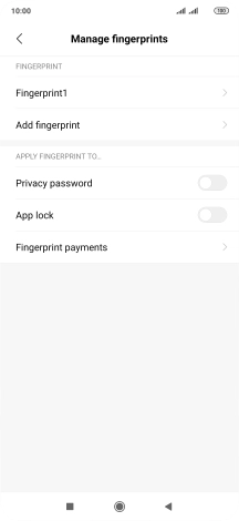 Press the indicators next to the required settings to turn them on or off.