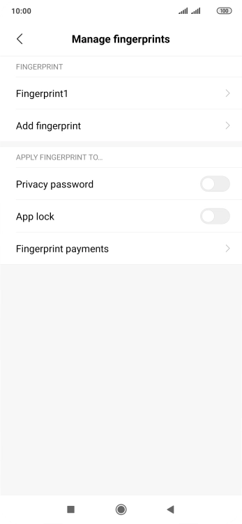 Press the indicators next to the required settings to turn them on or off.