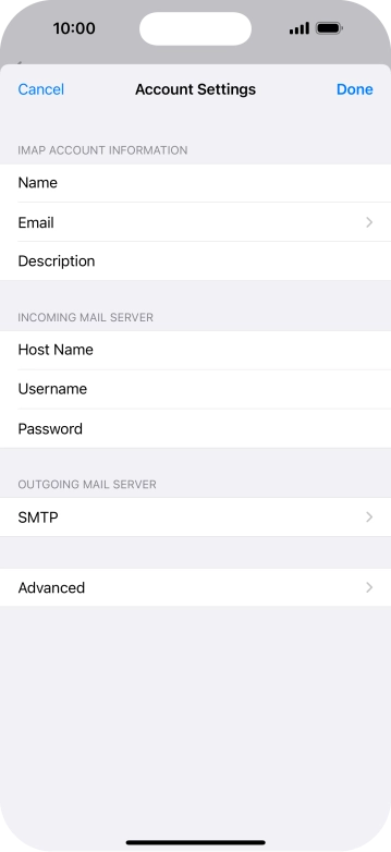 Press SMTP. Press SMTP.