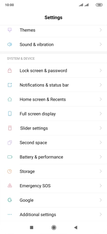 Press Lock screen & password.
