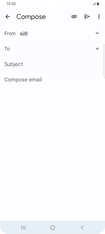 Press the field next to 'To' and key in the first letters of the recipient's name. Press the field next to 'To' and key in the first letters of the recipient's name.