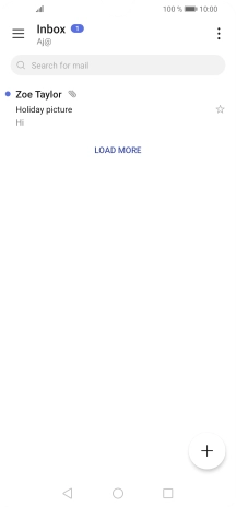 Slide your finger right starting from the left side of the screen.