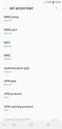 Press MMS proxy.